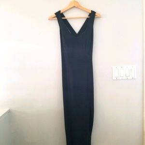 Vintage glamour full length black dress